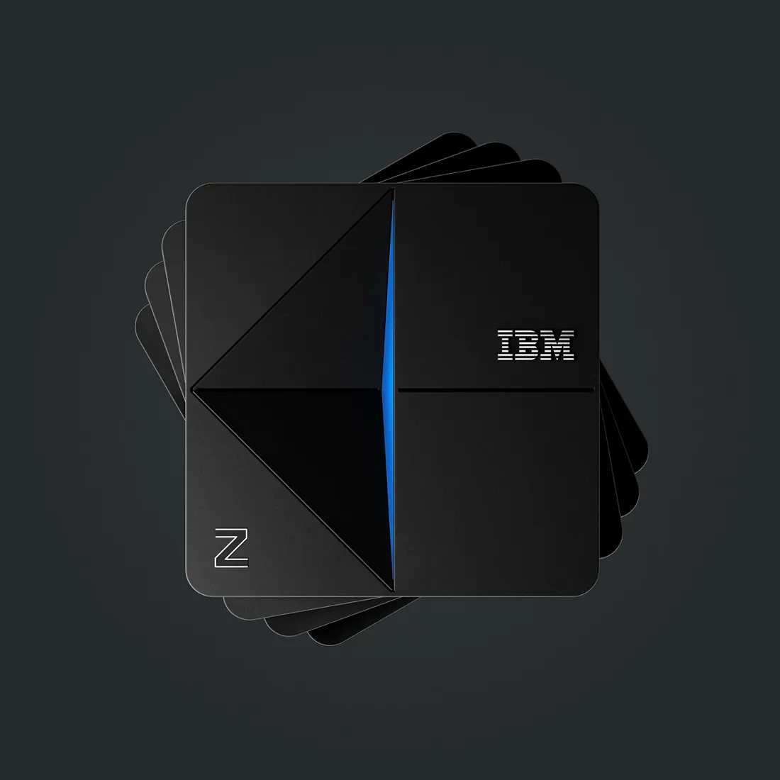 IBM z17 mainframe module with a blue accent light